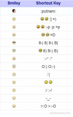 FaceBook Chat Emoticons Smiley Hidden